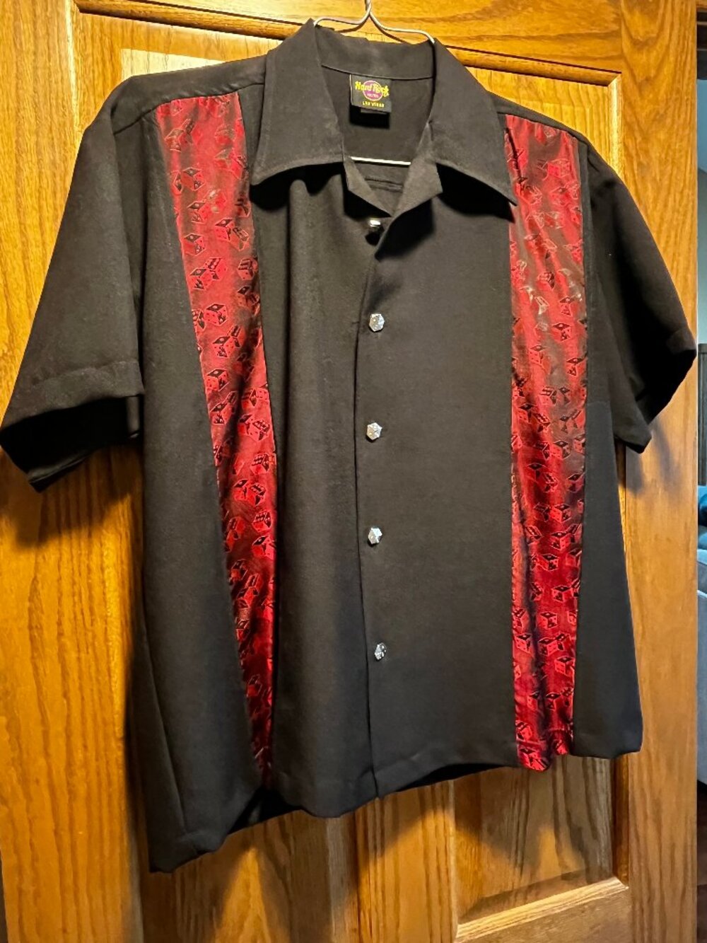 Hard Rock Hotel Las Vegas Dice Bowling Shirt, Size Men's M